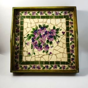 Floral Mosaic Tray